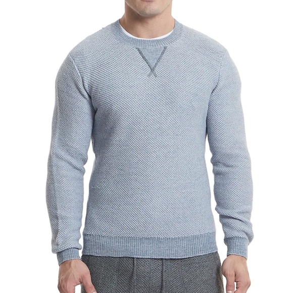 Goodlife Blue Slim Fit Crewneck Sweater - Picture 1 of 8